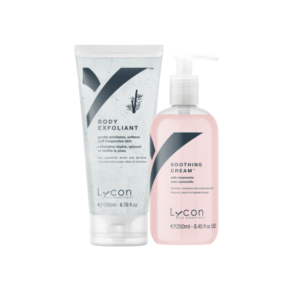 Body Exfoliant + Soothing Cream Bundle Set