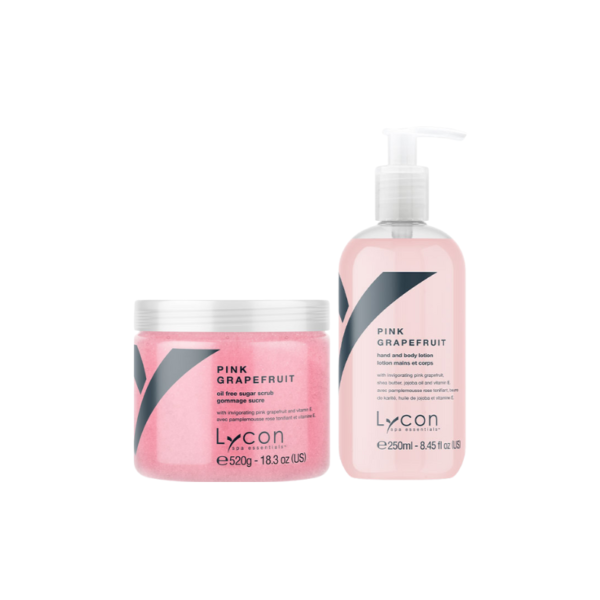 Pink Grapefruit Sugar Scrub + Pink Grapefruit Hand & Body Lotion Bundle Set