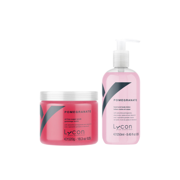 Pomegranate Sugar Scrub + Pomegranate Hand & Body Lotion Bundle Set